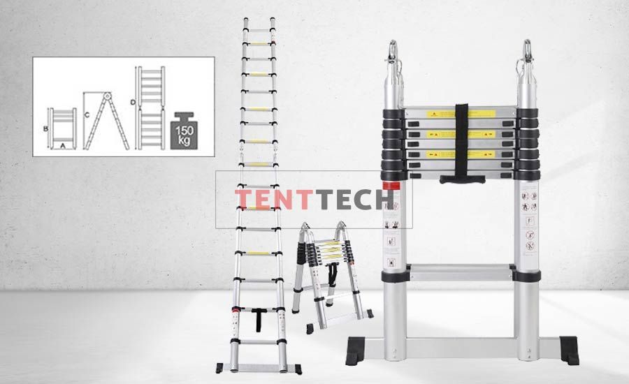 Ağır Tip Çift Yönlü Teleskopik Merdiven - Tenttech COM TR