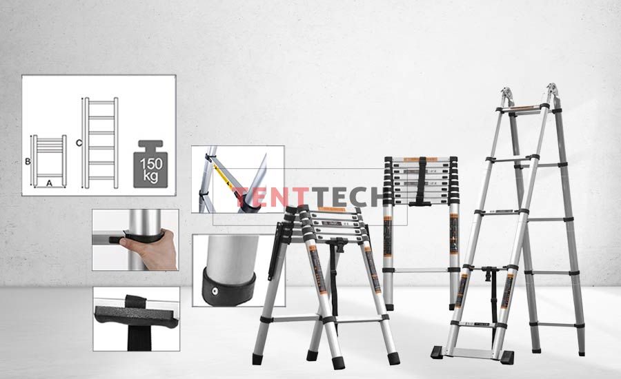 Düz Tip Teleskopik Merdiven Fiyat - Tenttech COM TR
